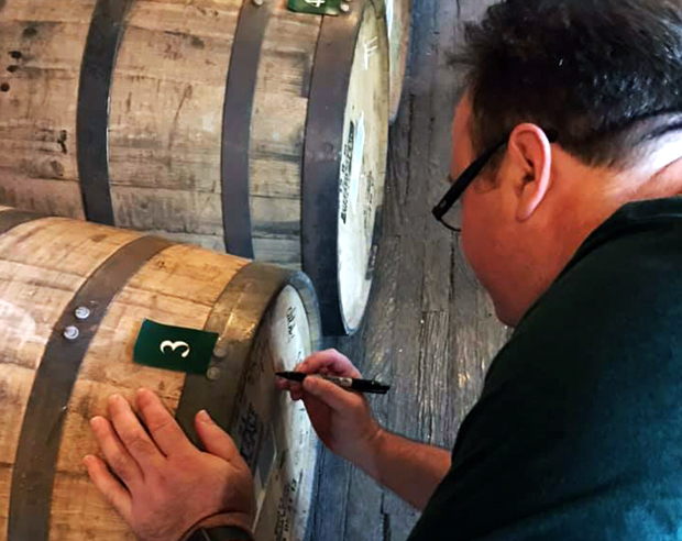 Chris Adds His Signature to a Barrel Pick