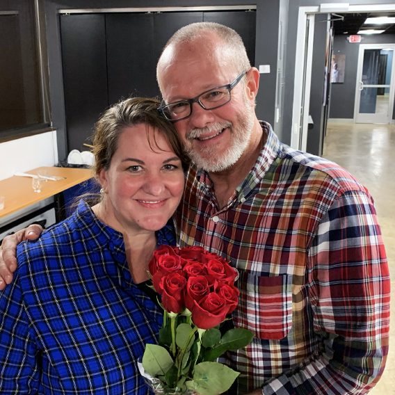 Founder Matt Preston honors Jenny with Roses at 2019 Event