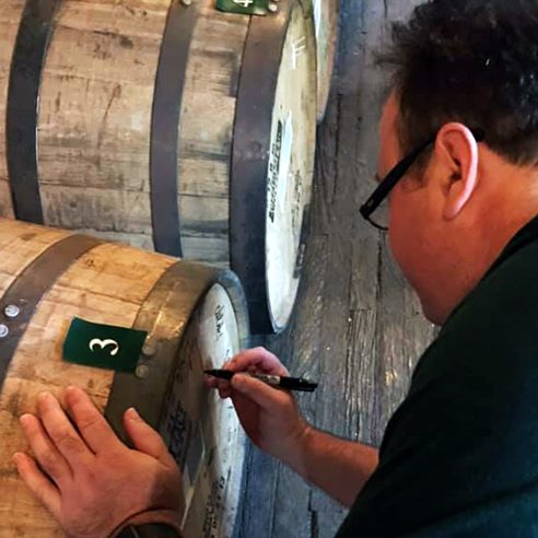 Chris Adds His Signature to a Barrel Pick